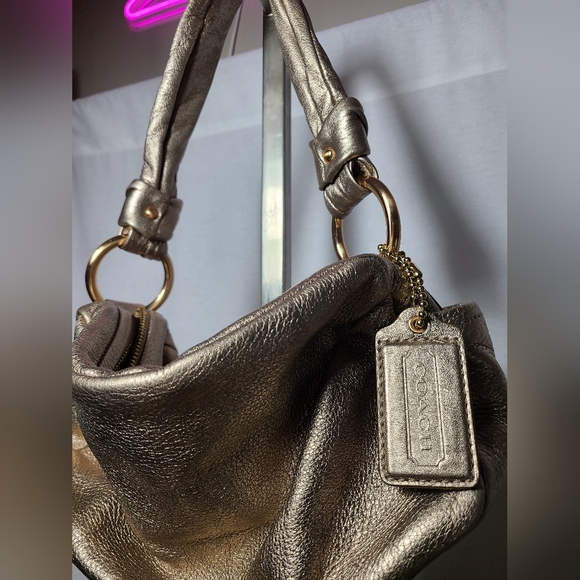 COACH parker rose gold leather shoulder bag - Picture 10 of 15